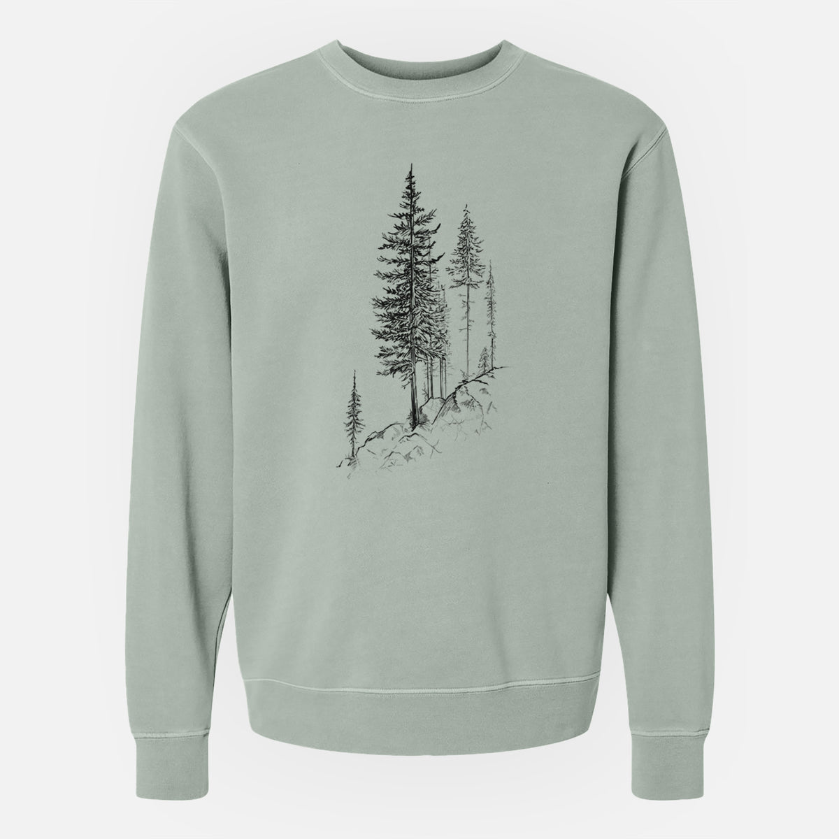 Cliffside Pines - Unisex Pigment Dyed Crew Sweatshirt