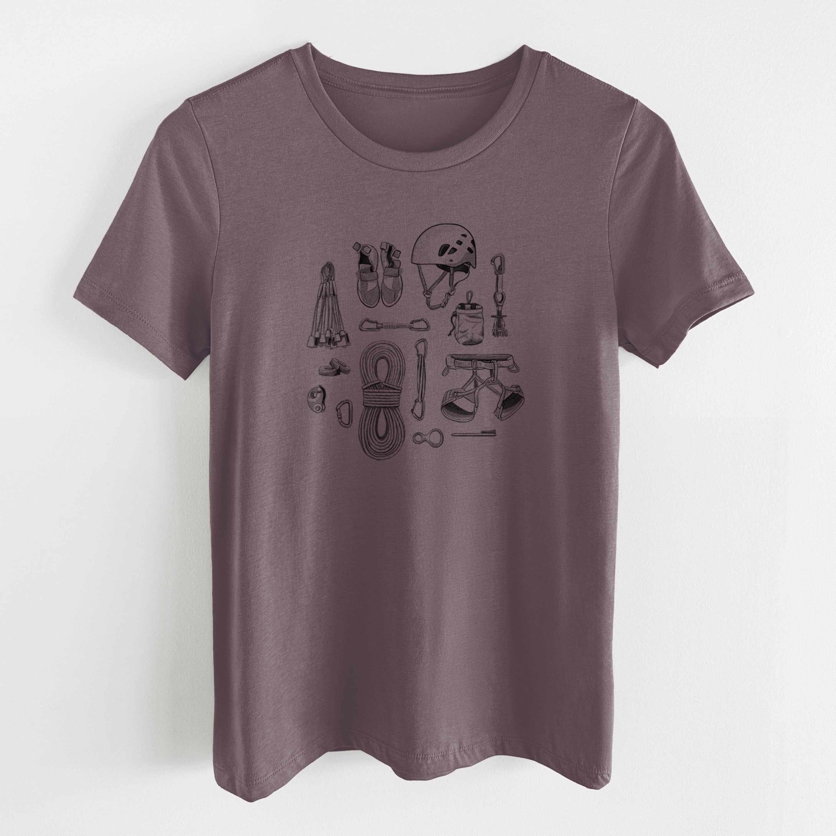Summit Climbing Essentials - Women's Lightweight Relaxed Fit 100% Cotton Crewneck