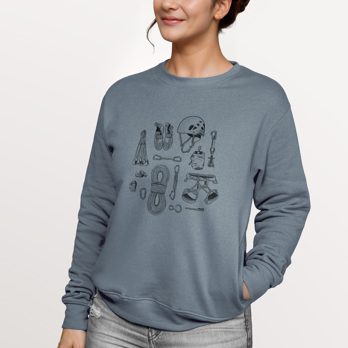 Summit Climbing Essentials  - Unisex Reclaimed Crewneck Sweatshirt