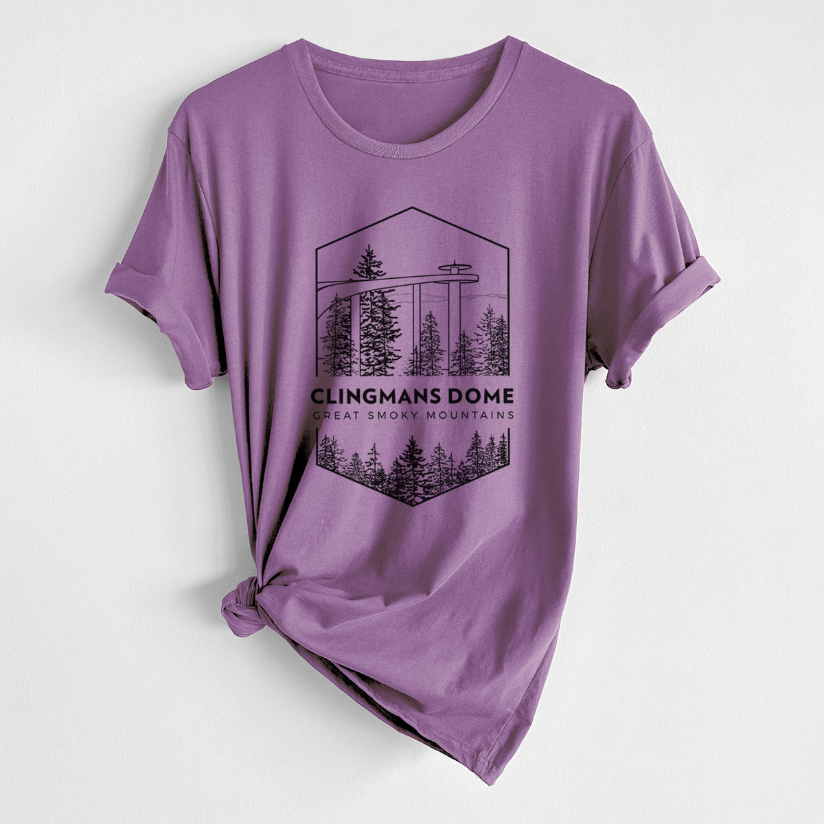Clingmans Dome - Great Smoky Mountains National Park - Unisex Crewneck - Made in USA - 100% Organic Cotton