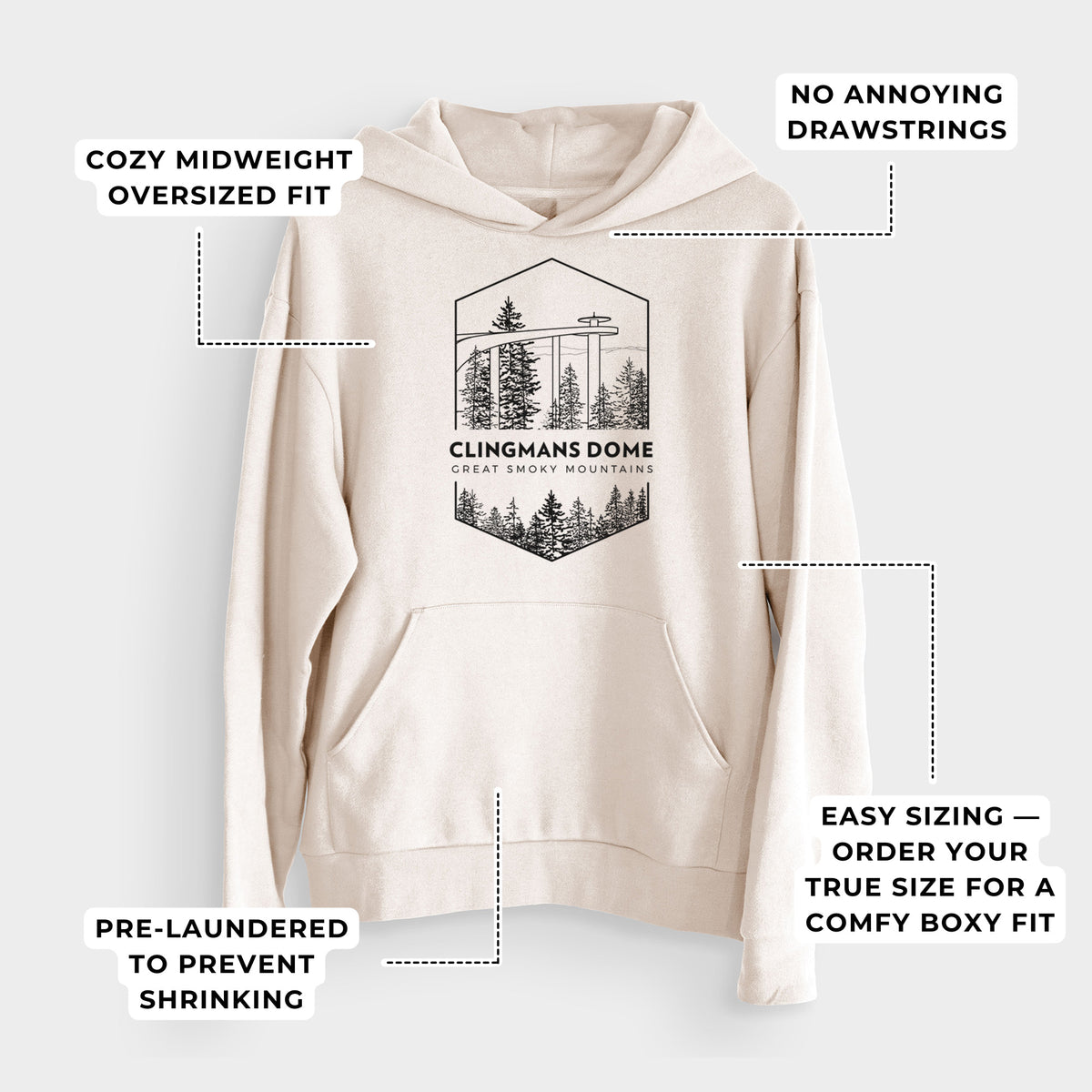 Clingmans Dome - Great Smoky Mountains National Park  - Bodega Midweight Hoodie