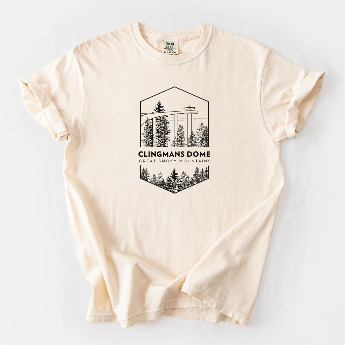Clingmans Dome - Great Smoky Mountains National Park - Unisex Comfort Colors Garment-Dyed Heavyweight T-shirt