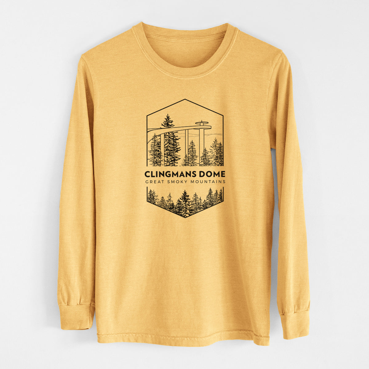 Clingmans Dome - Great Smoky Mountains National Park - Men&#39;s Heavyweight 100% Cotton Long Sleeve