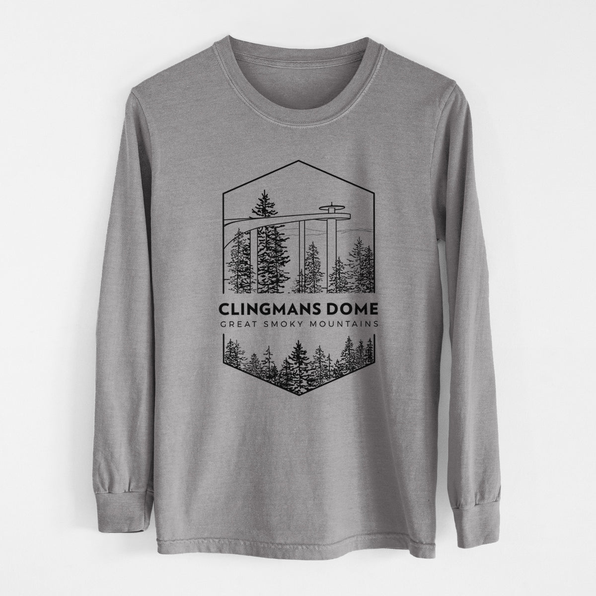 Clingmans Dome - Great Smoky Mountains National Park - Heavyweight 100% Cotton Long Sleeve