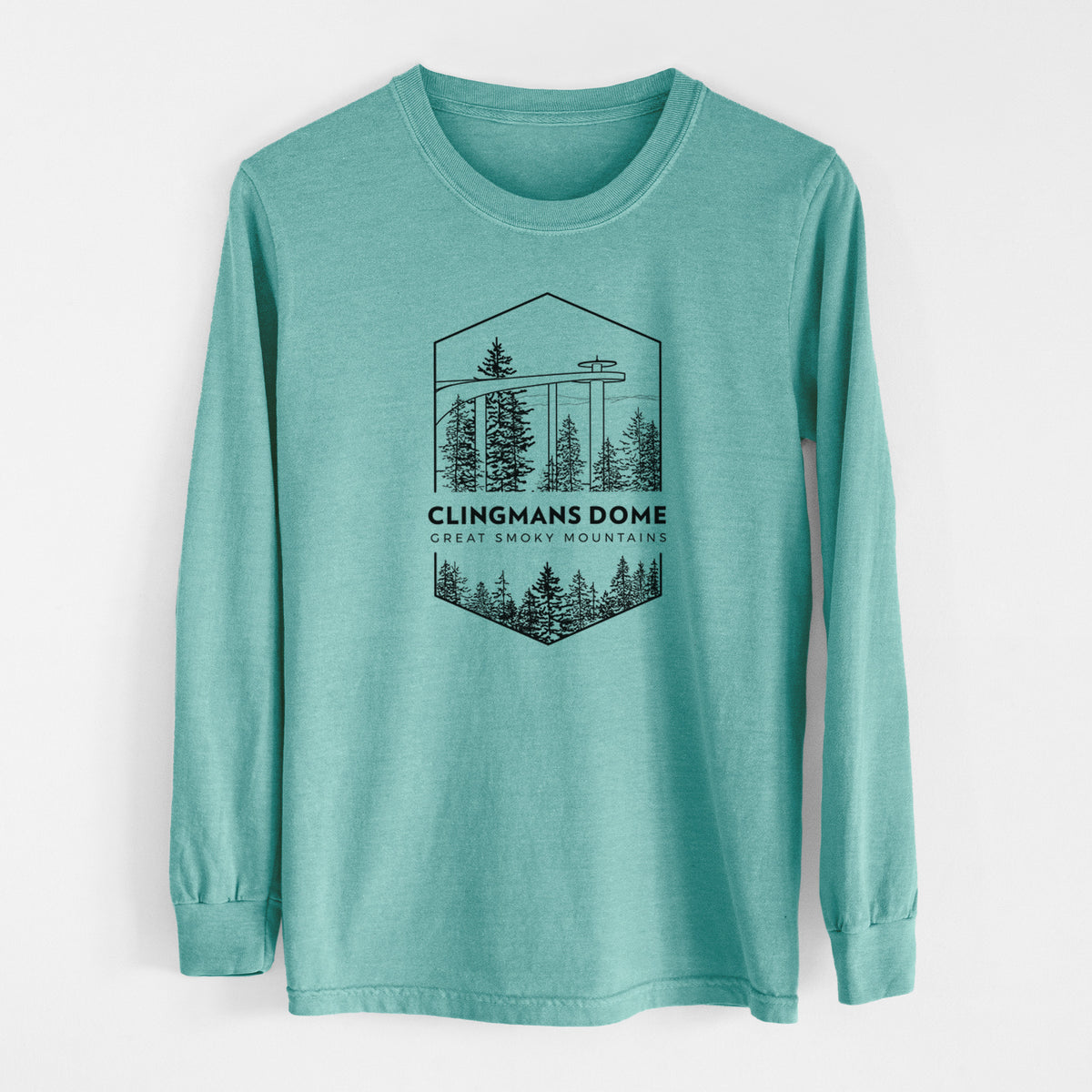 Clingmans Dome - Great Smoky Mountains National Park - Men&#39;s Heavyweight 100% Cotton Long Sleeve