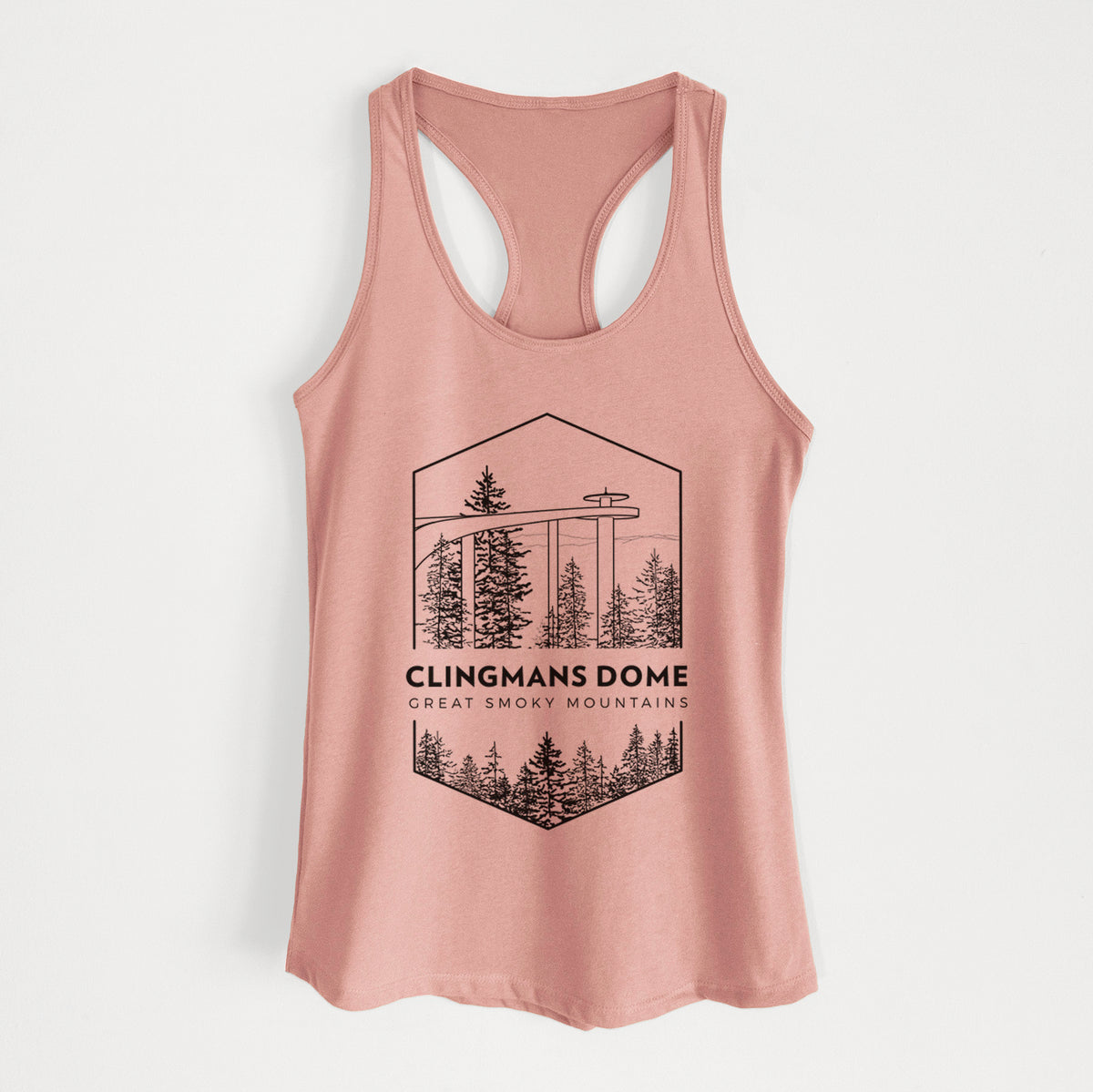 Clingmans Dome - Great Smoky Mountains National Park - Women&#39;s Racerback Tanktop