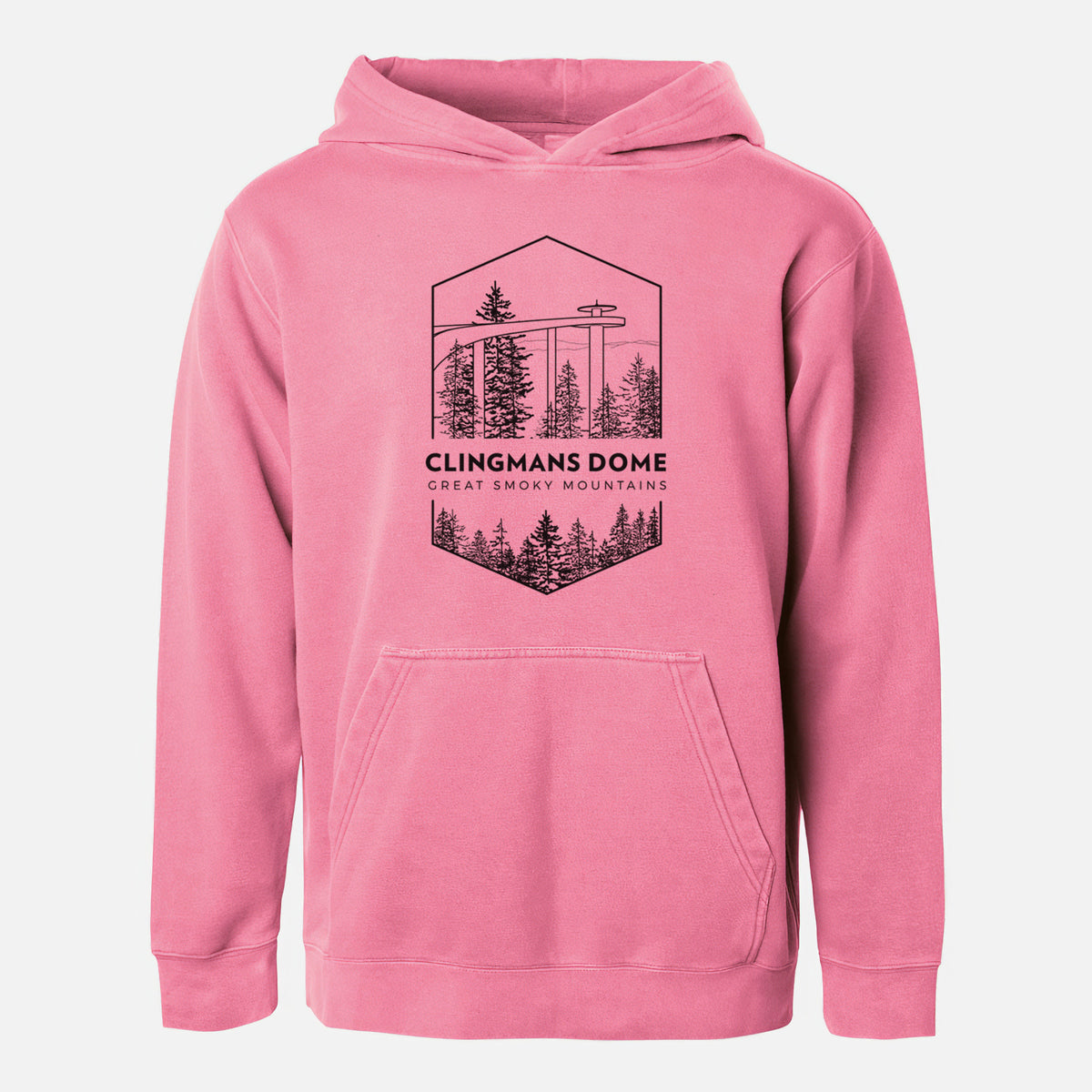 Clingmans Dome - Great Smoky Mountains National Park - Youth Pigment Dyed Hoodie