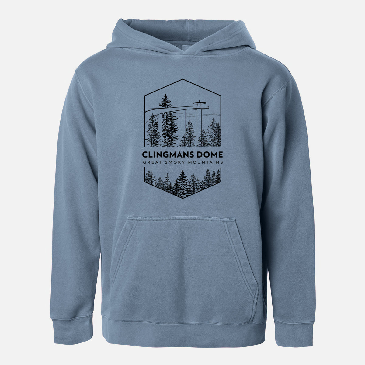 Clingmans Dome - Great Smoky Mountains National Park - Youth Pigment Dyed Hoodie