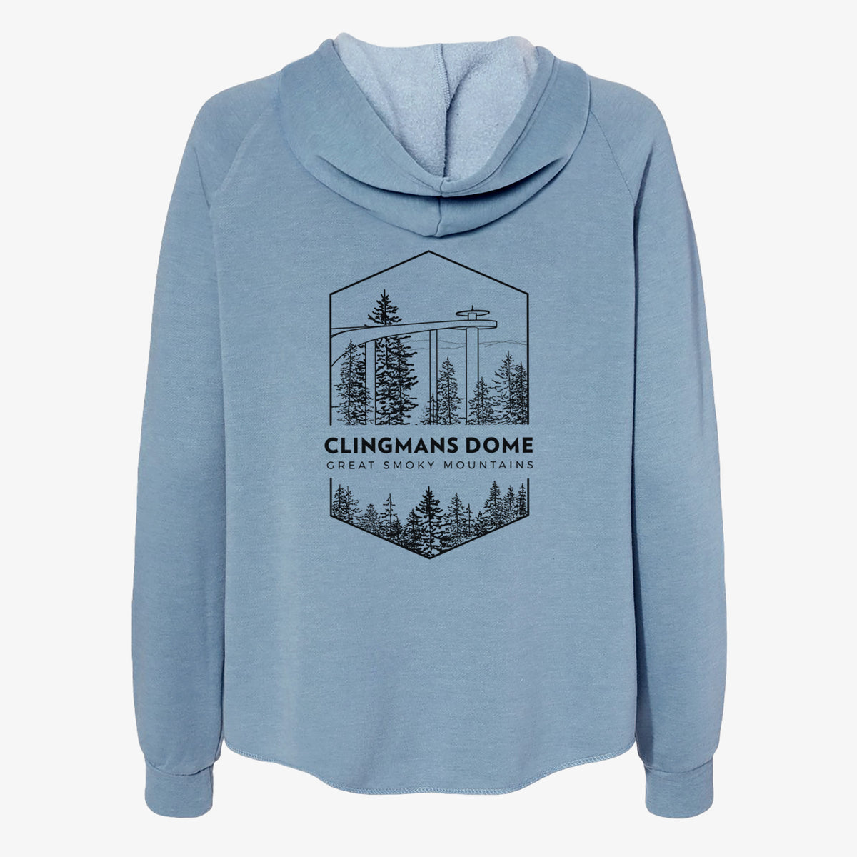 Clingmans Dome - Great Smoky Mountains National Park - Women&#39;s Cali Wave Zip-Up Sweatshirt