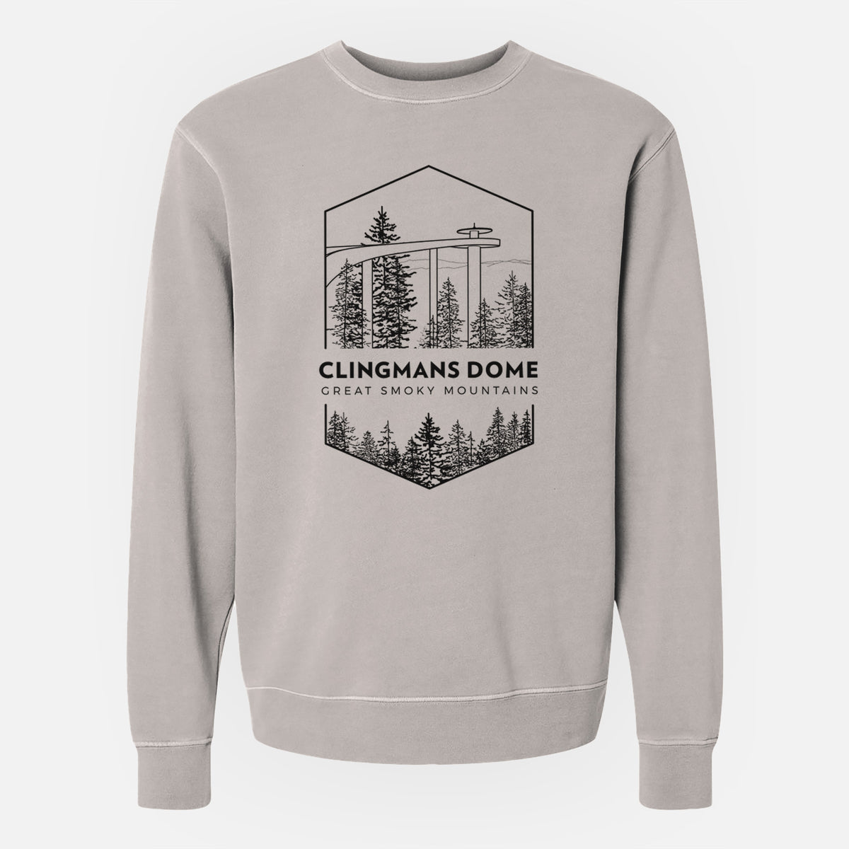 Clingmans Dome - Great Smoky Mountains National Park - Unisex Pigment Dyed Crew Sweatshirt