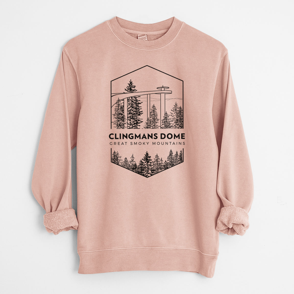 Clingmans Dome - Great Smoky Mountains National Park - Unisex Pigment Dyed Crew Sweatshirt
