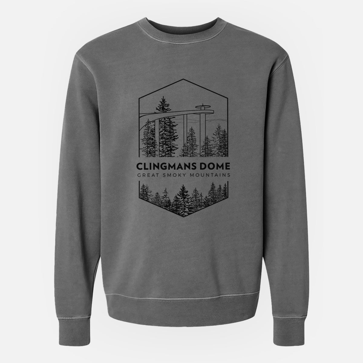 Clingmans Dome - Great Smoky Mountains National Park - Unisex Pigment Dyed Crew Sweatshirt