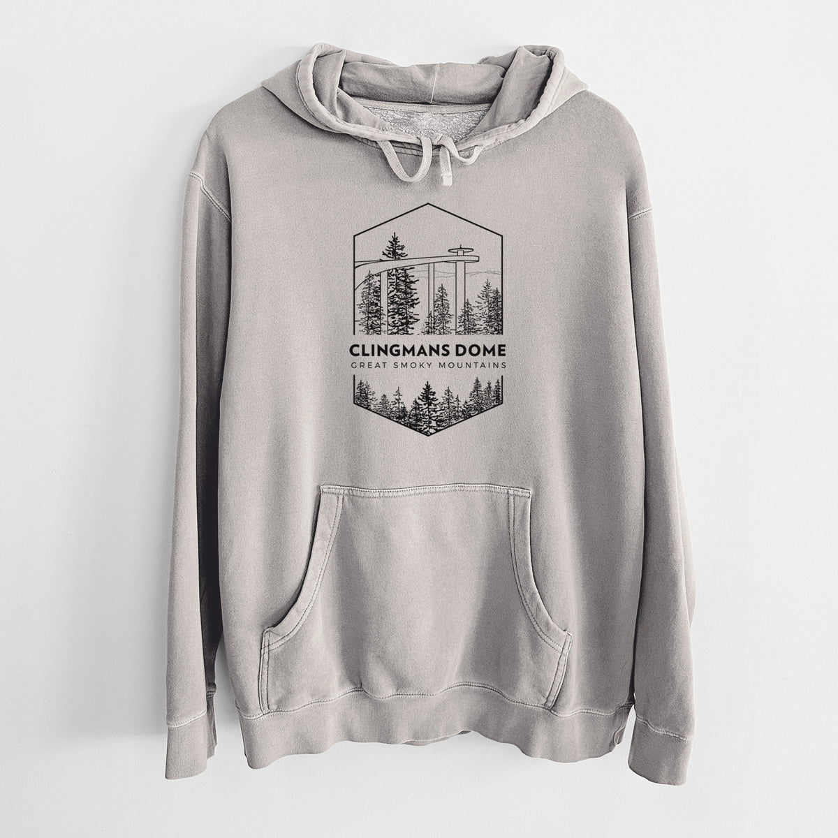 Clingmans Dome - Great Smoky Mountains National Park - Unisex Pigment Dyed Hoodie