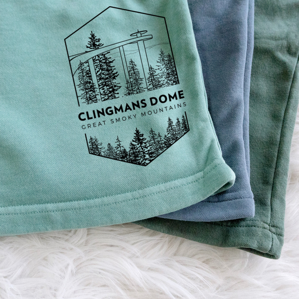 Clingmans Dome - Great Smoky Mountains National Park - Unisex Pigment Dyed Shorts