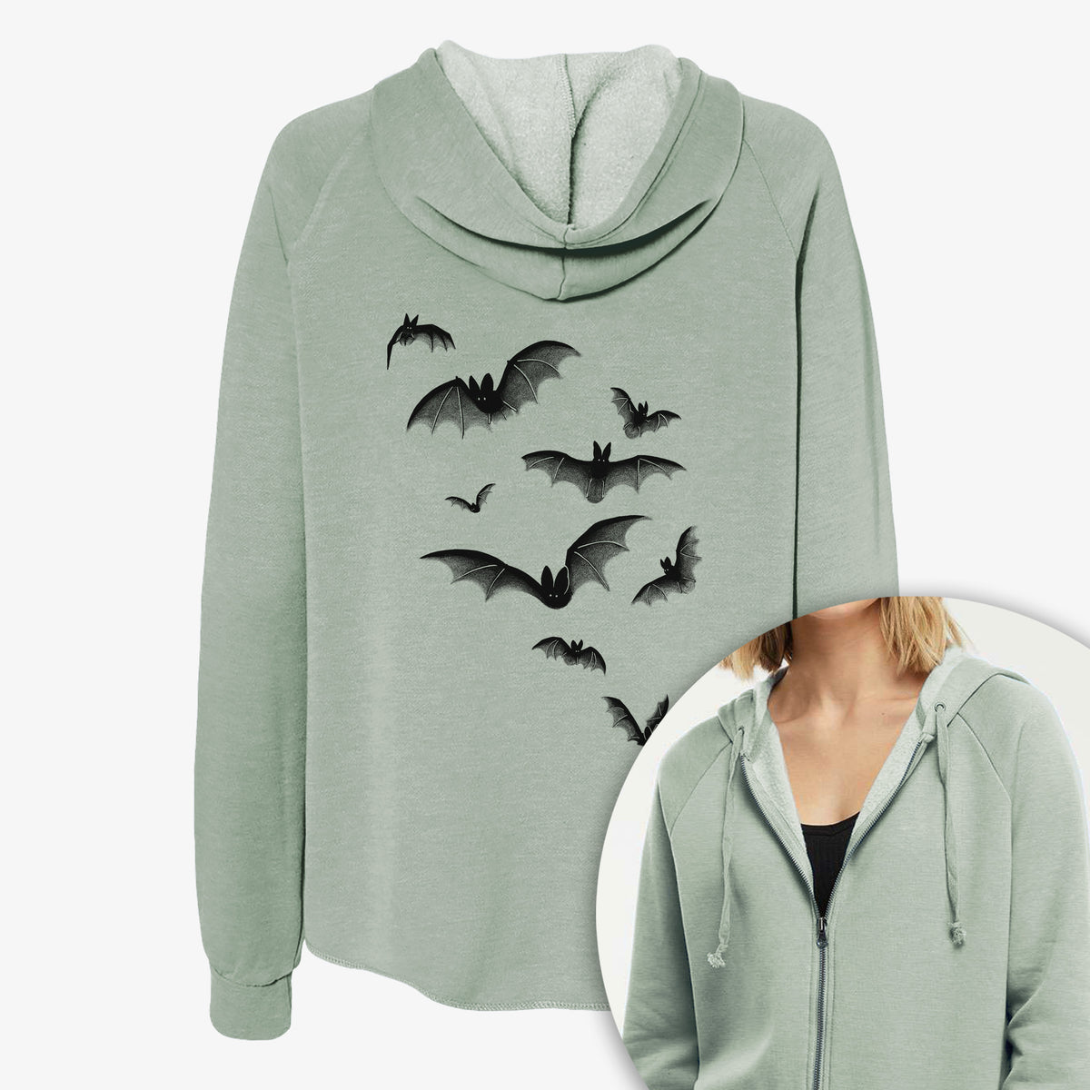 Cloud of Bats - Women's Cali Wave Zip-Up Sweatshirt