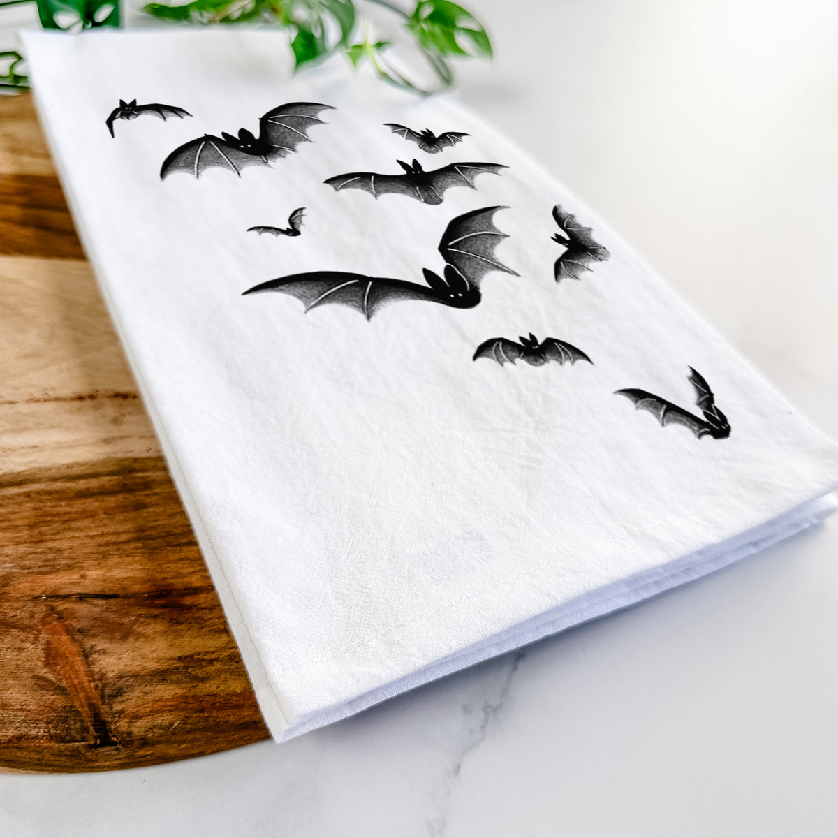 Cloud of Bats Tea Towel