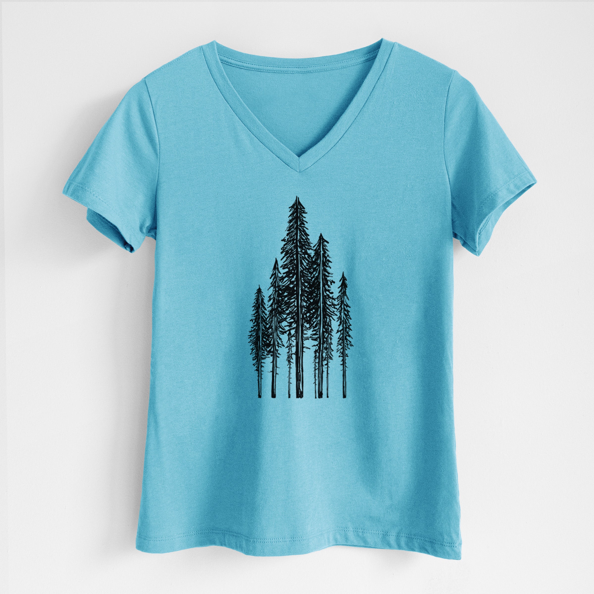 Coastal Redwoods - Women's Lightweight Relaxed Fit 100% Cotton V-neck