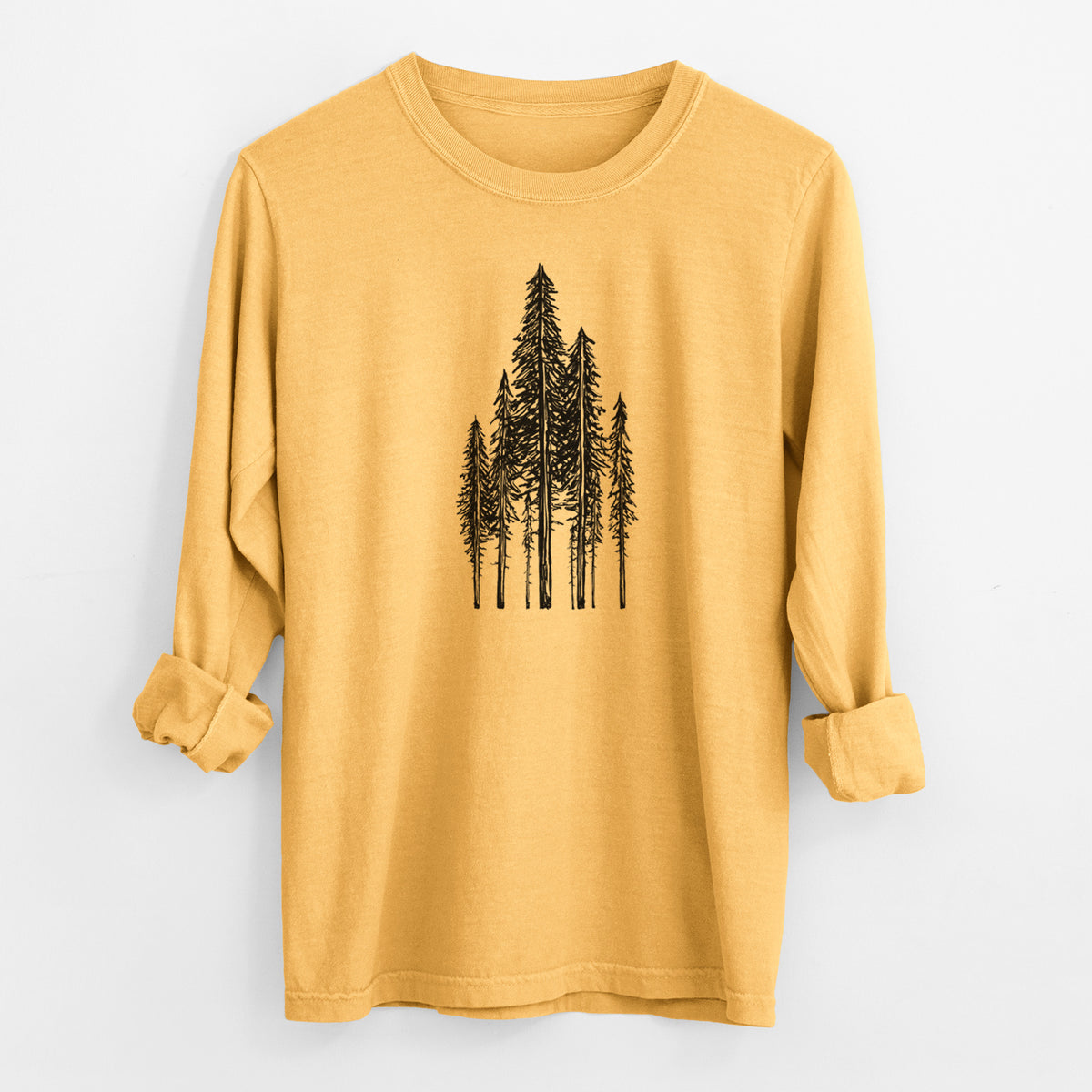 Coastal Redwoods - Men&#39;s Heavyweight 100% Cotton Long Sleeve