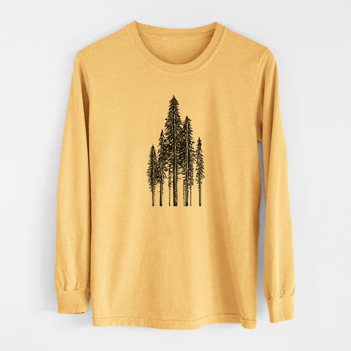 Coastal Redwoods - Men&#39;s Heavyweight 100% Cotton Long Sleeve