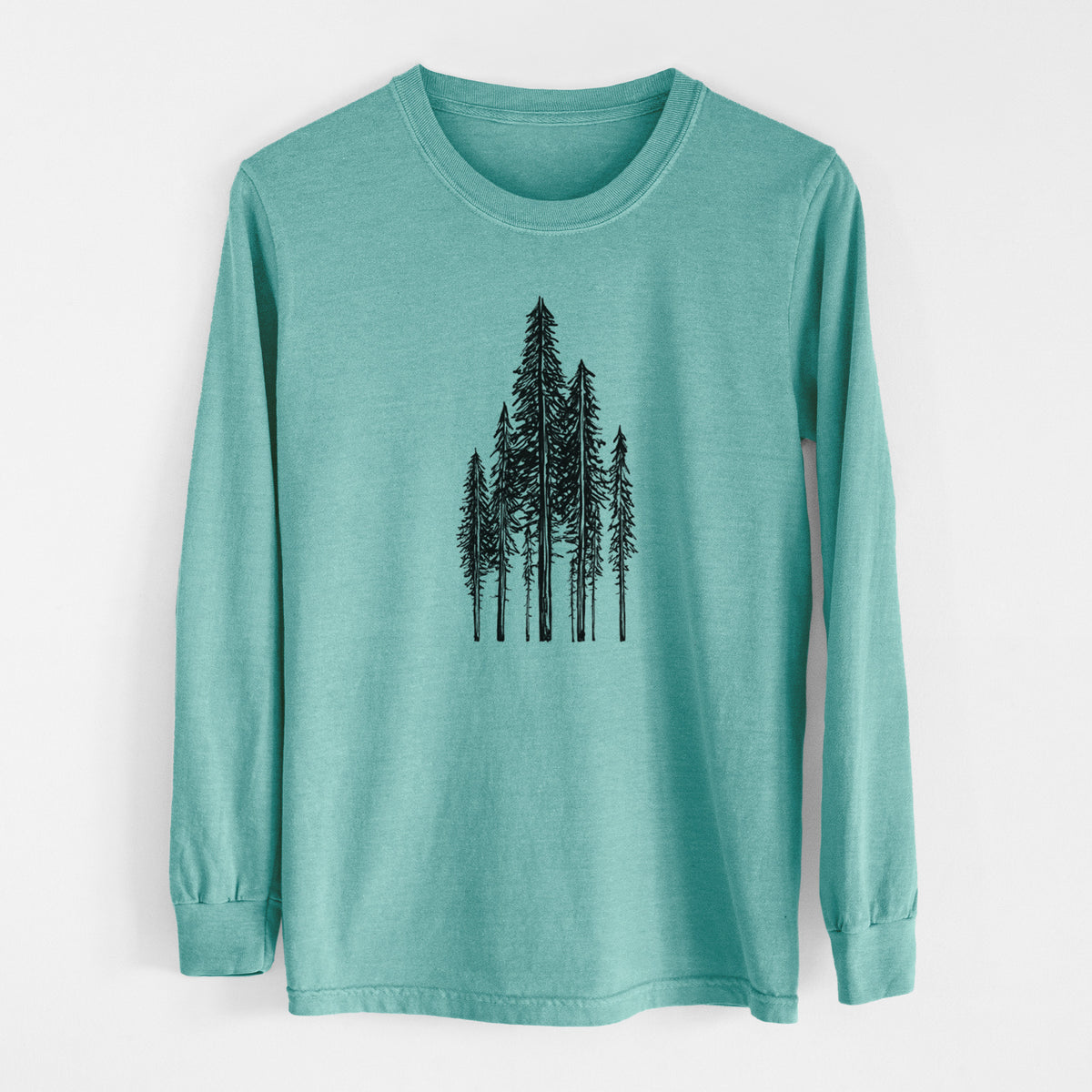 Coastal Redwoods - Men&#39;s Heavyweight 100% Cotton Long Sleeve