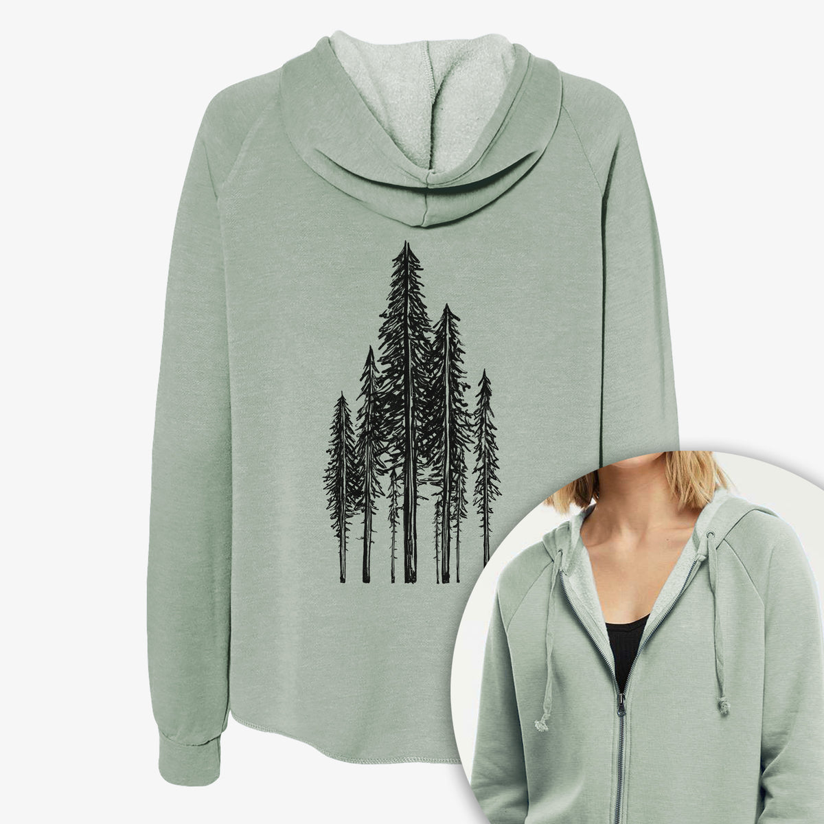 Coastal Redwoods - Women's Cali Wave Zip-Up Sweatshirt