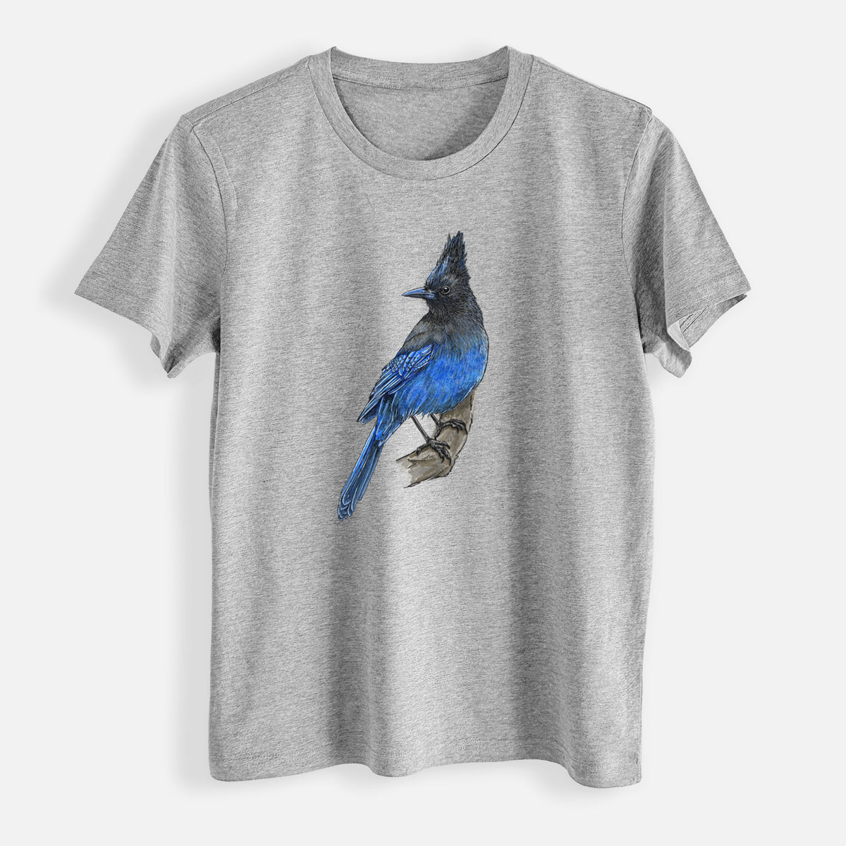 Vibrant Coastal Steller&#39;s Jay - Cyanocitta stelleri - Womens Everyday Maple Tee