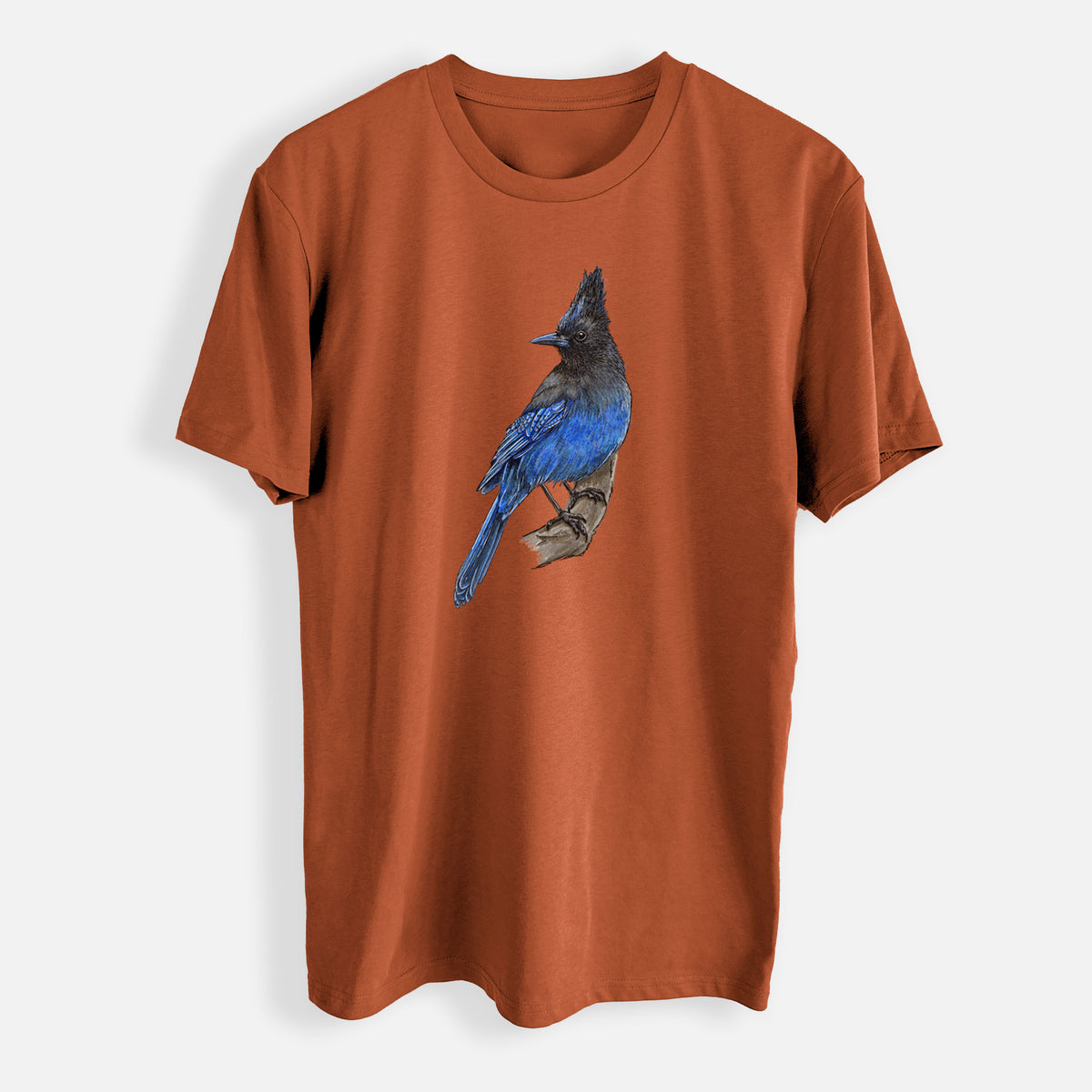 Vibrant Coastal Steller&#39;s Jay - Cyanocitta stelleri - Mens Everyday Staple Tee