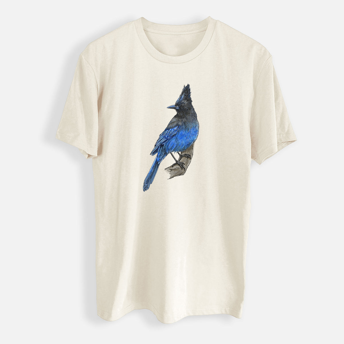 Vibrant Coastal Steller&#39;s Jay - Cyanocitta stelleri - Mens Everyday Staple Tee