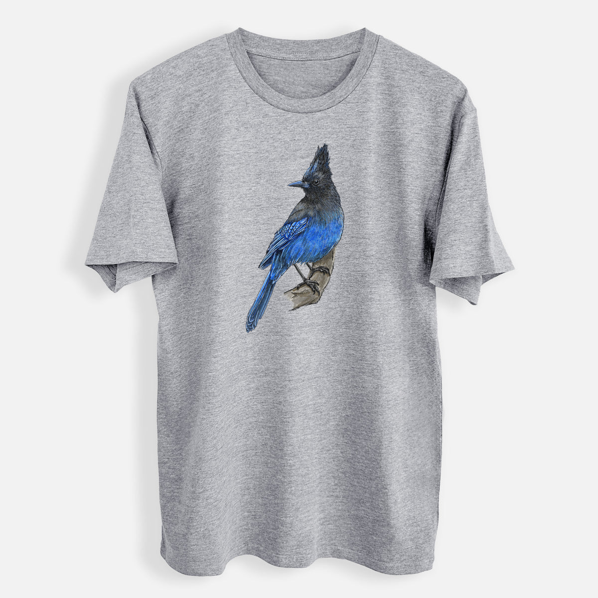 Vibrant Coastal Steller&#39;s Jay - Cyanocitta stelleri - Mens Everyday Staple Tee