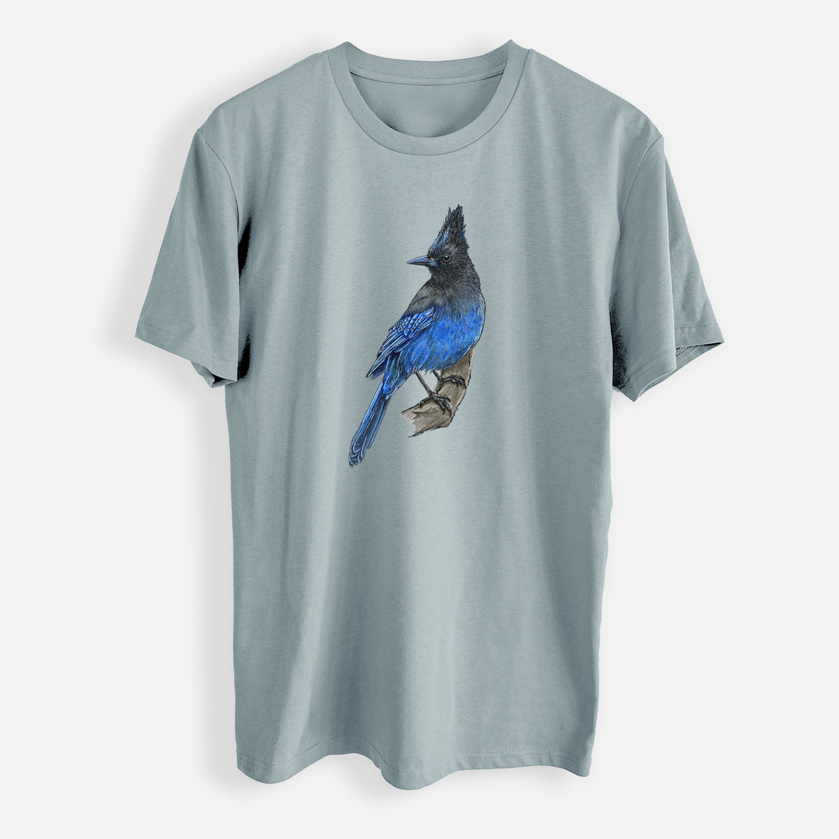 Vibrant Coastal Steller&#39;s Jay - Cyanocitta stelleri - Mens Everyday Staple Tee