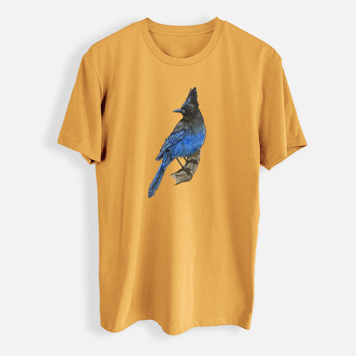 Vibrant Coastal Steller&#39;s Jay - Cyanocitta stelleri - Mens Everyday Staple Tee