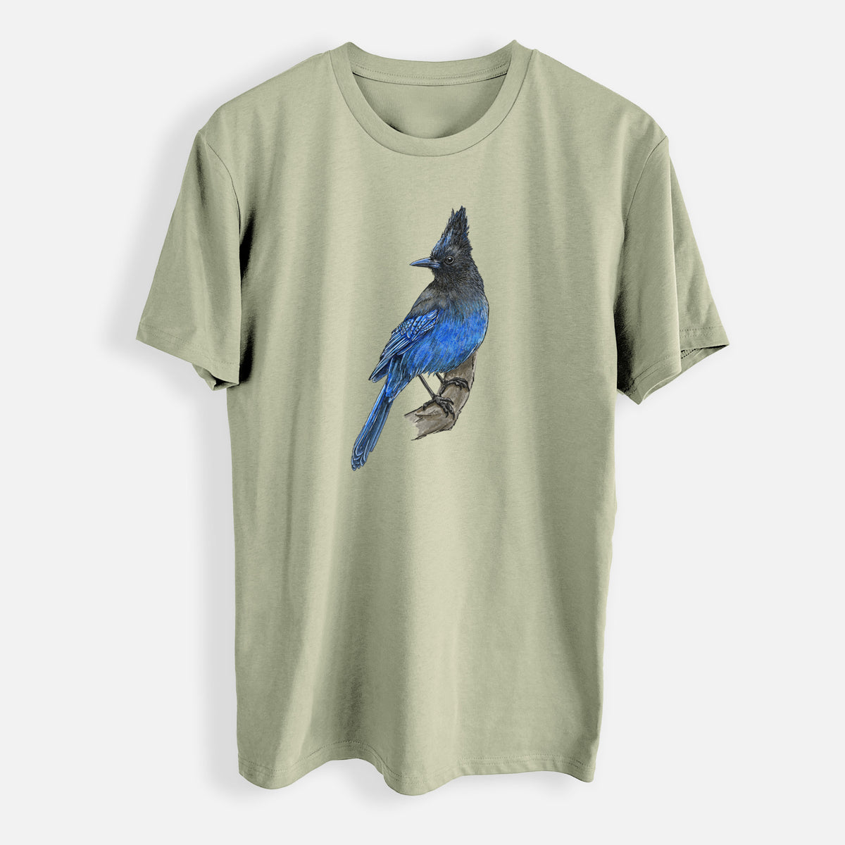 Vibrant Coastal Steller&#39;s Jay - Cyanocitta stelleri - Mens Everyday Staple Tee