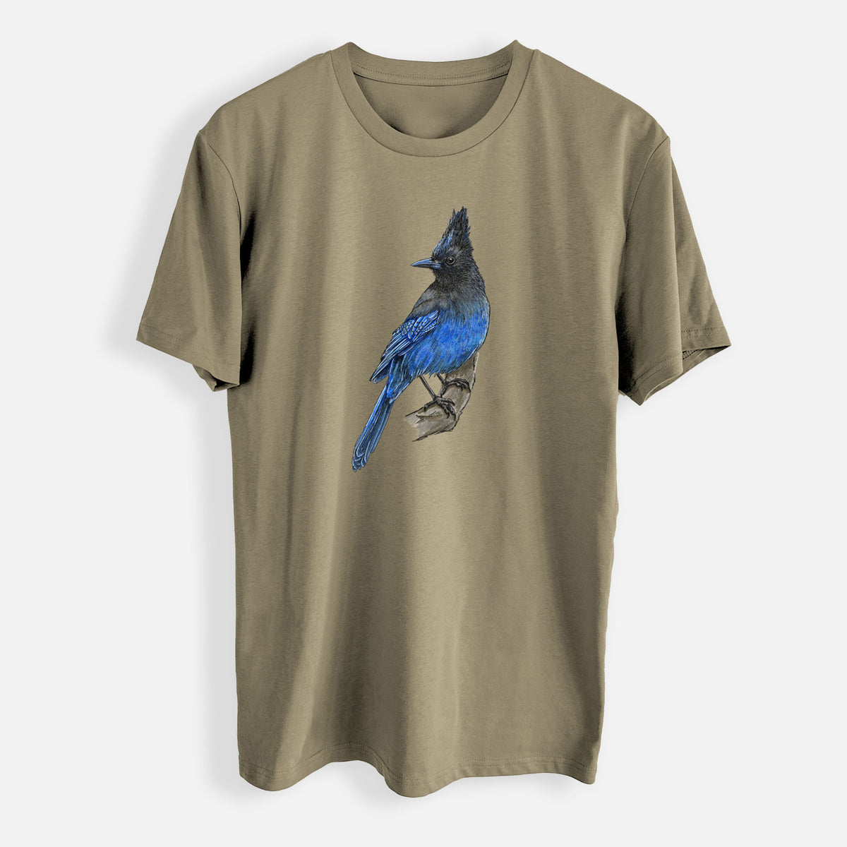 Vibrant Coastal Steller&#39;s Jay - Cyanocitta stelleri - Mens Everyday Staple Tee