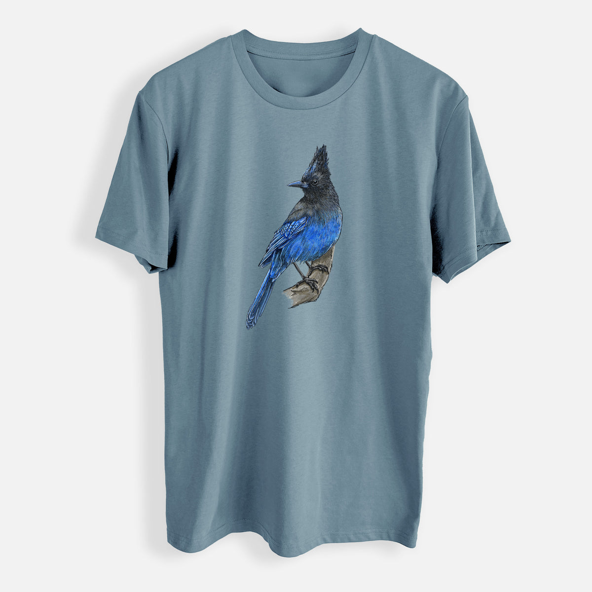 Vibrant Coastal Steller&#39;s Jay - Cyanocitta stelleri - Mens Everyday Staple Tee