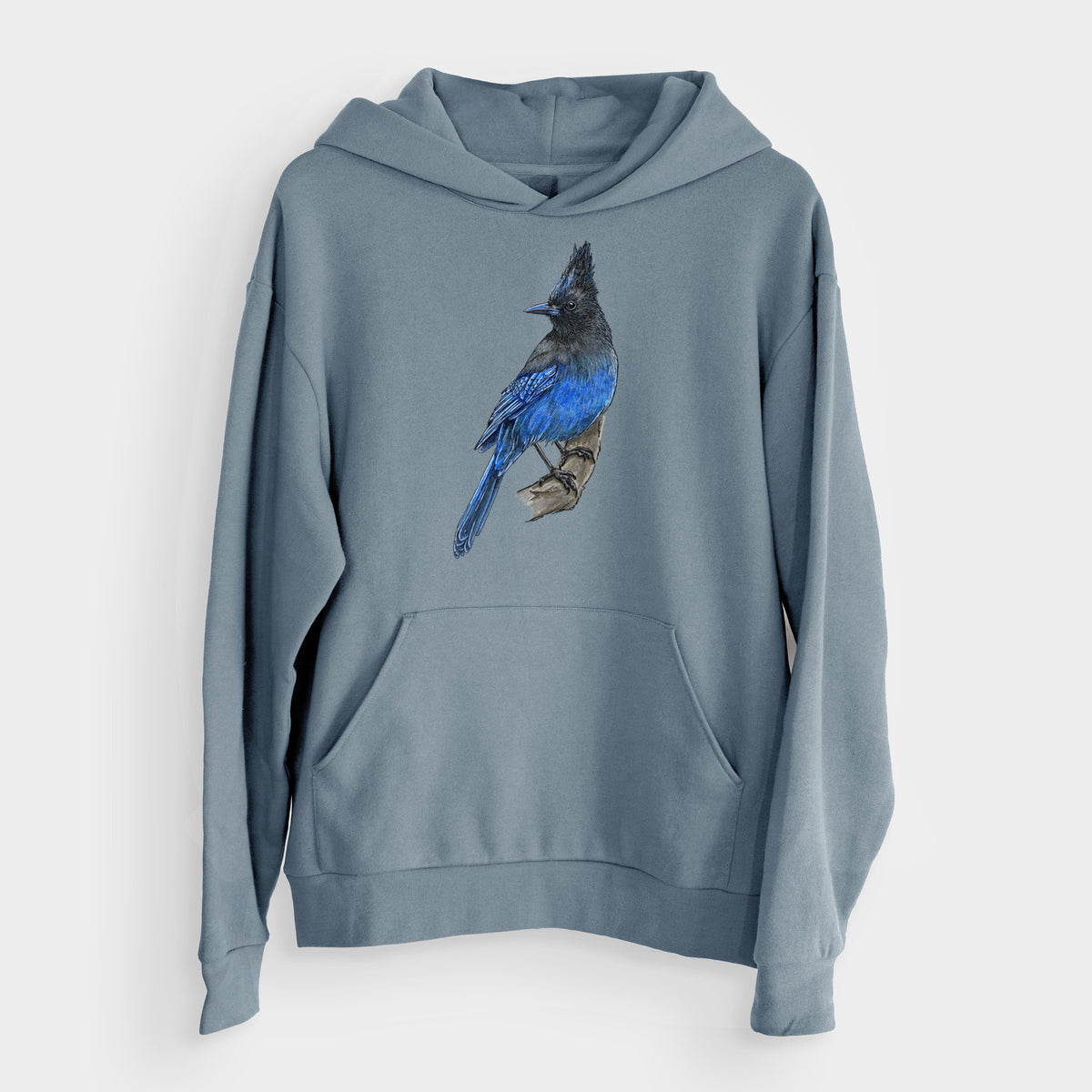 Vibrant Coastal Steller&#39;s Jay - Cyanocitta stelleri  - Bodega Midweight Hoodie