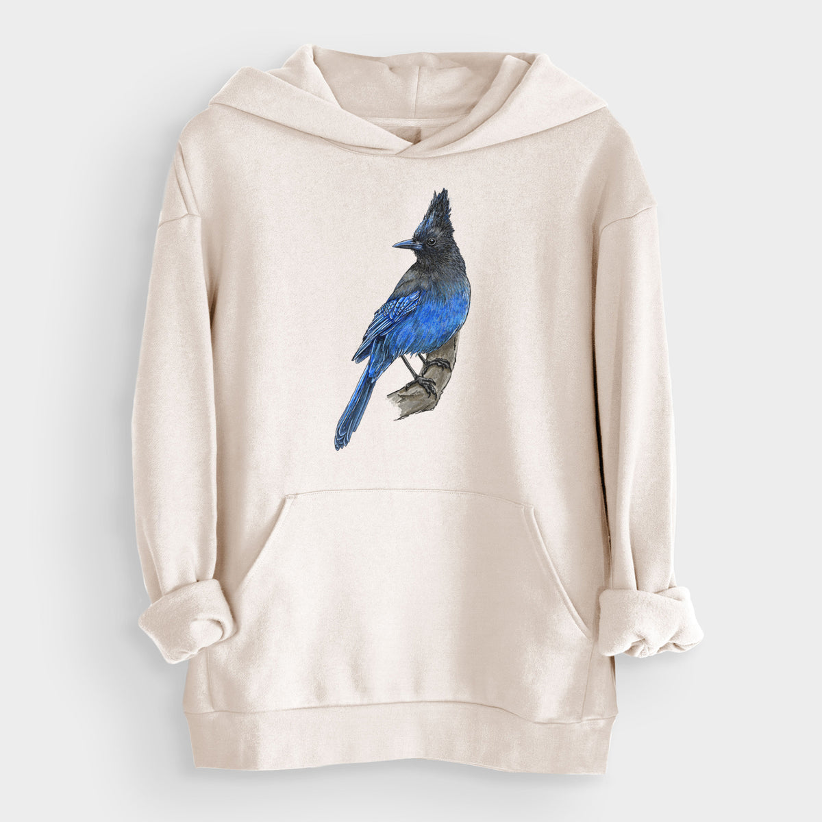 Vibrant Coastal Steller&#39;s Jay - Cyanocitta stelleri  - Bodega Midweight Hoodie