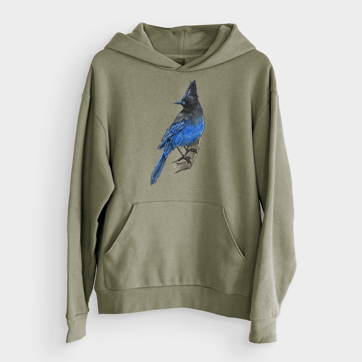 Vibrant Coastal Steller&#39;s Jay - Cyanocitta stelleri  - Bodega Midweight Hoodie