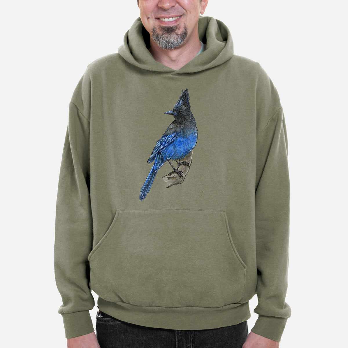 Vibrant Coastal Steller&#39;s Jay - Cyanocitta stelleri  - Bodega Midweight Hoodie