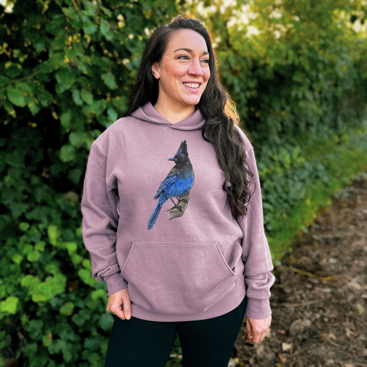 Vibrant Coastal Steller&#39;s Jay - Cyanocitta stelleri  - Bodega Midweight Hoodie