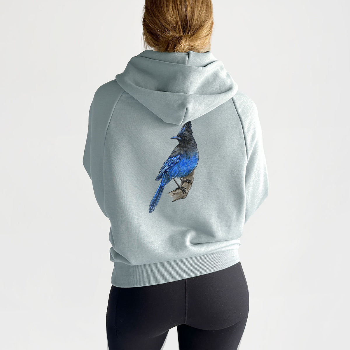 Vibrant Coastal Steller&#39;s Jay - Cyanocitta stelleri - UltraLuxe Heavyweight French Terry Hoodie