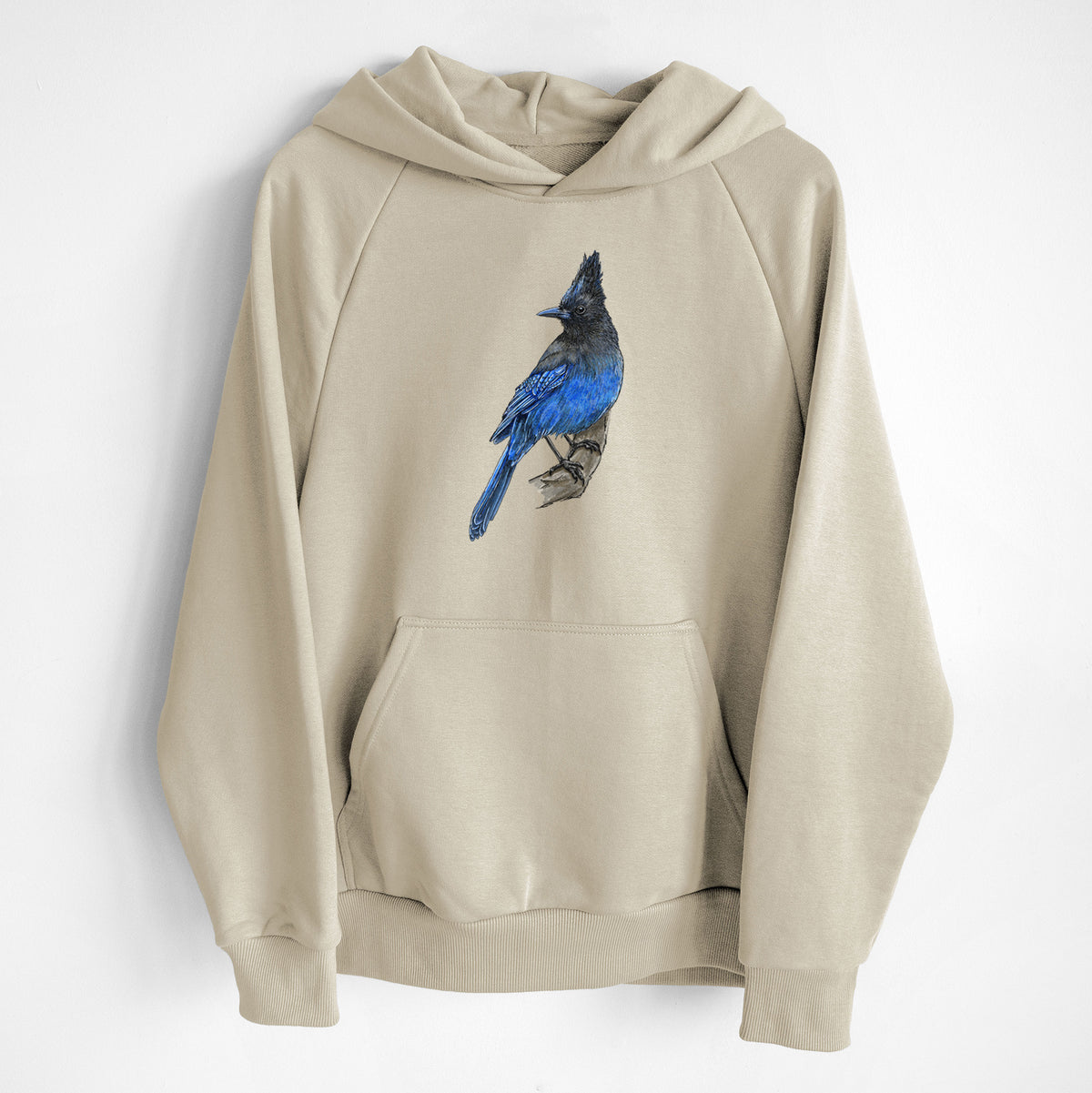 Vibrant Coastal Steller&#39;s Jay - Cyanocitta stelleri - UltraLuxe Heavyweight French Terry Hoodie