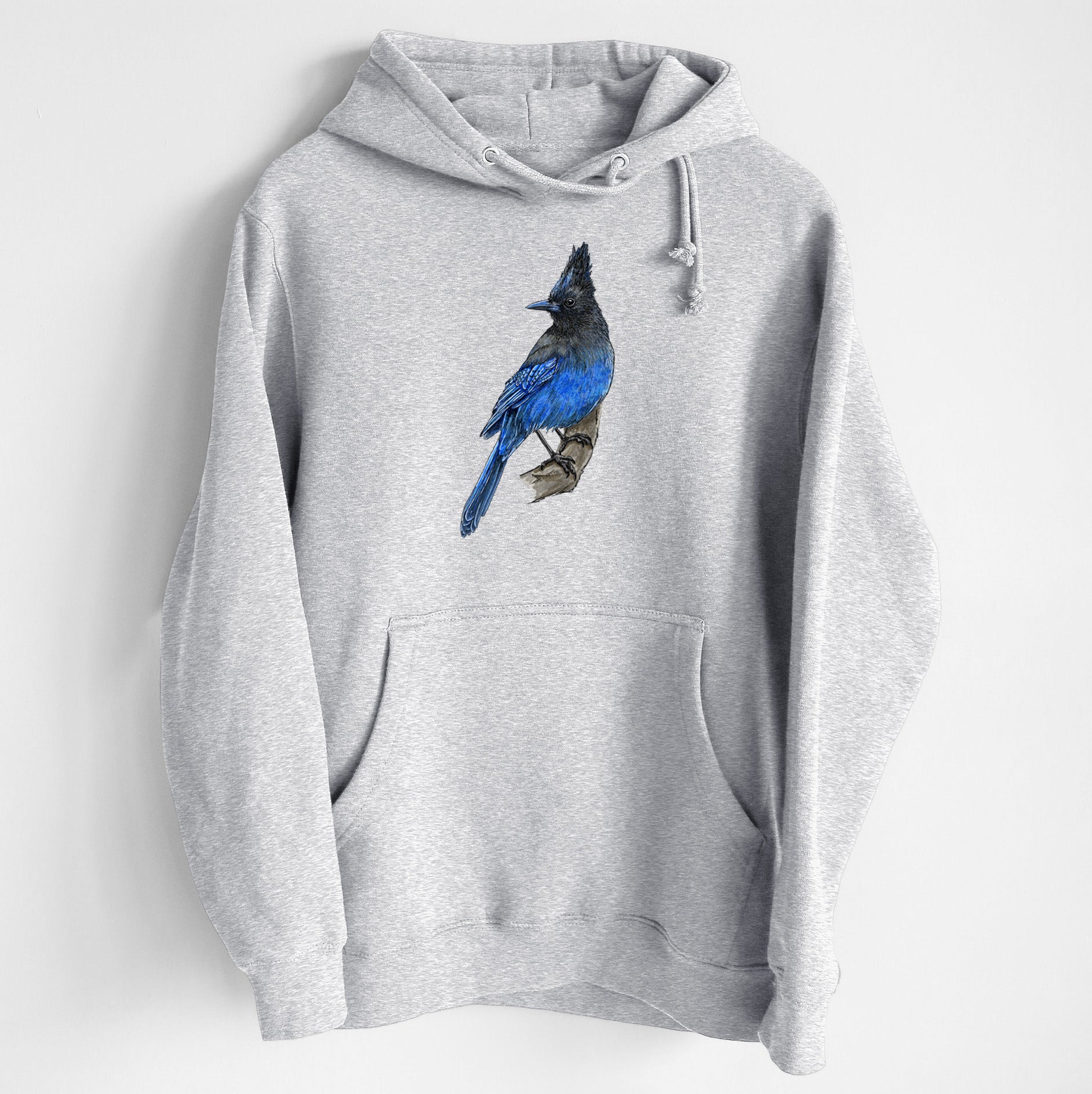 Vibrant Coastal Steller's Jay - Cyanocitta stelleri - Heavyweight Fleece Hoodie