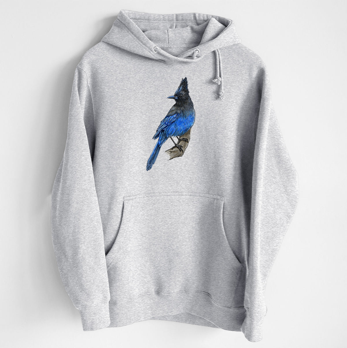 Vibrant Coastal Steller's Jay - Cyanocitta stelleri - Heavyweight Fleece Hoodie