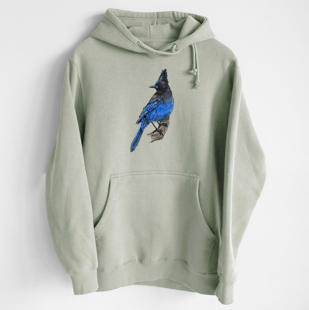 Vibrant Coastal Steller's Jay - Cyanocitta stelleri - Heavyweight Fleece Hoodie