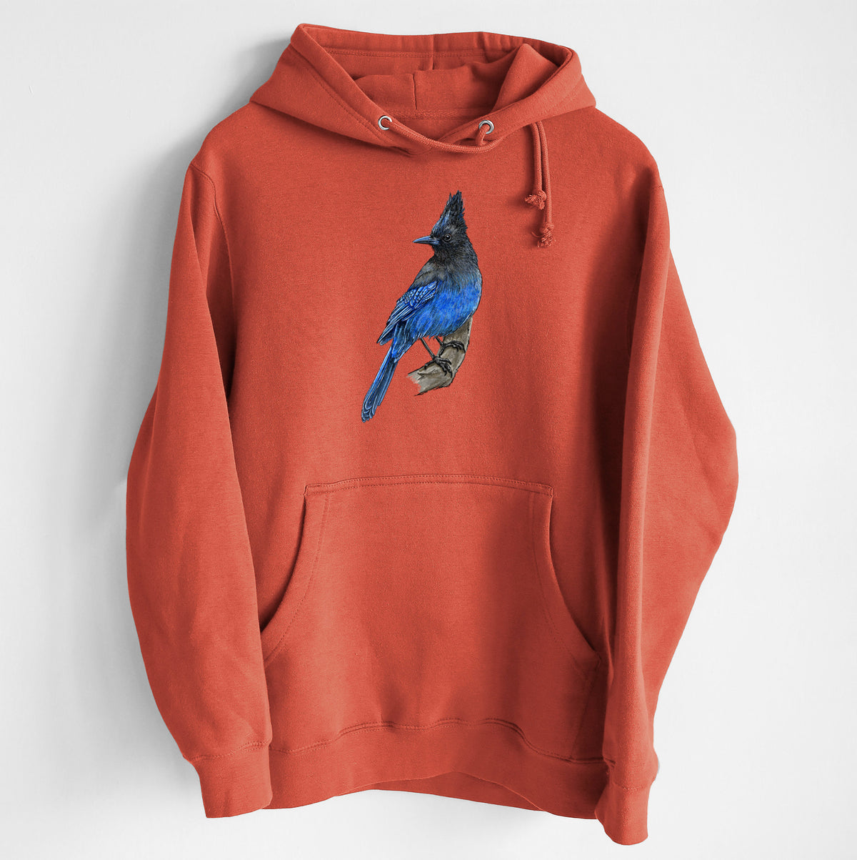 Vibrant Coastal Steller's Jay - Cyanocitta stelleri - Heavyweight Fleece Hoodie