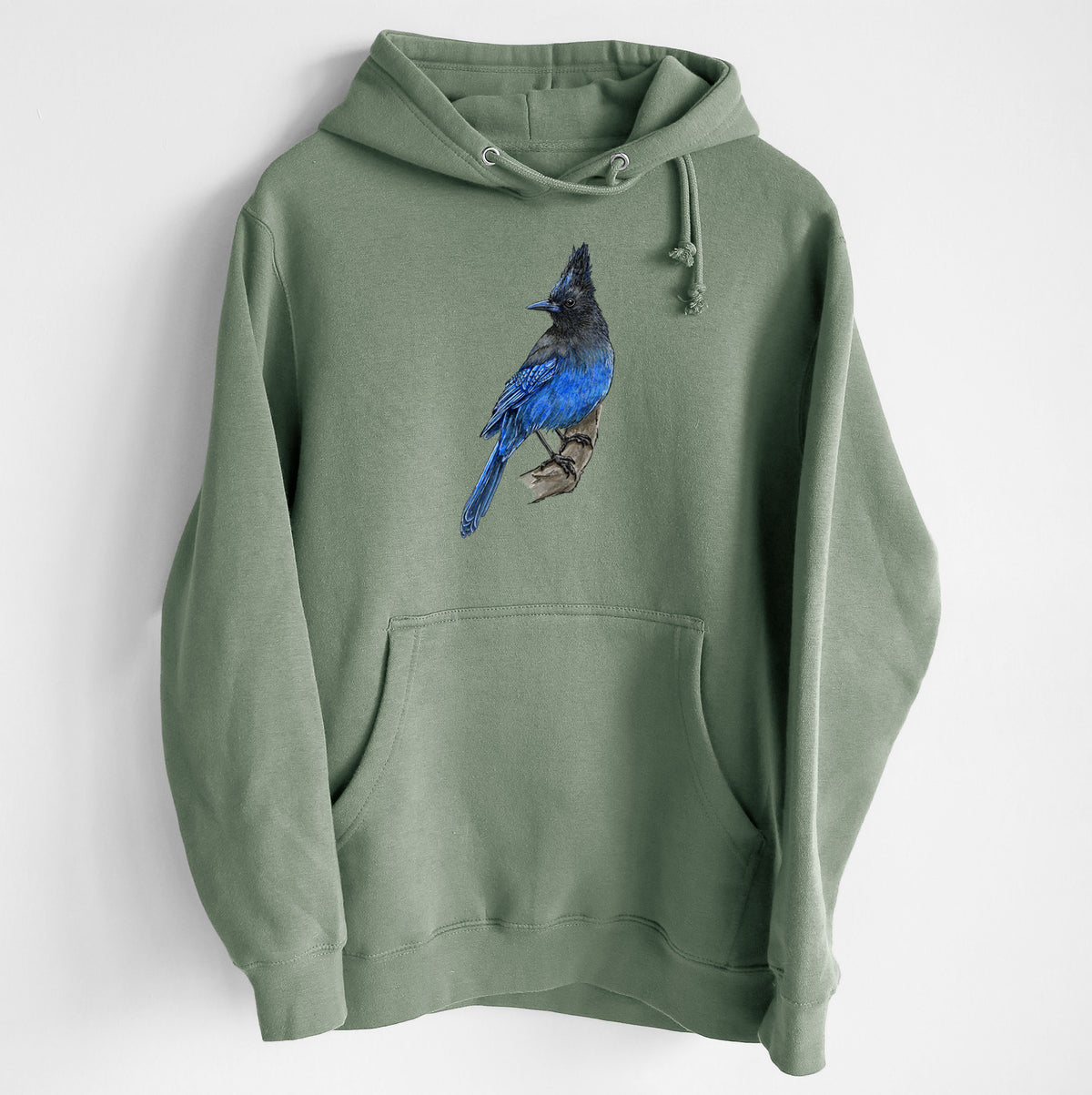 Vibrant Coastal Steller's Jay - Cyanocitta stelleri - Heavyweight Fleece Hoodie