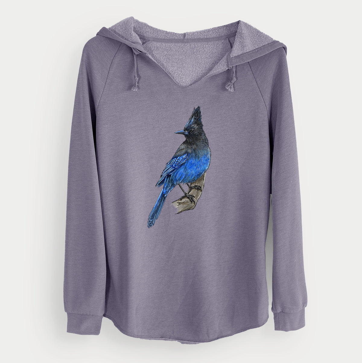 Vibrant Coastal Steller's Jay - Cyanocitta stelleri - Cali Wave Hooded Sweatshirt