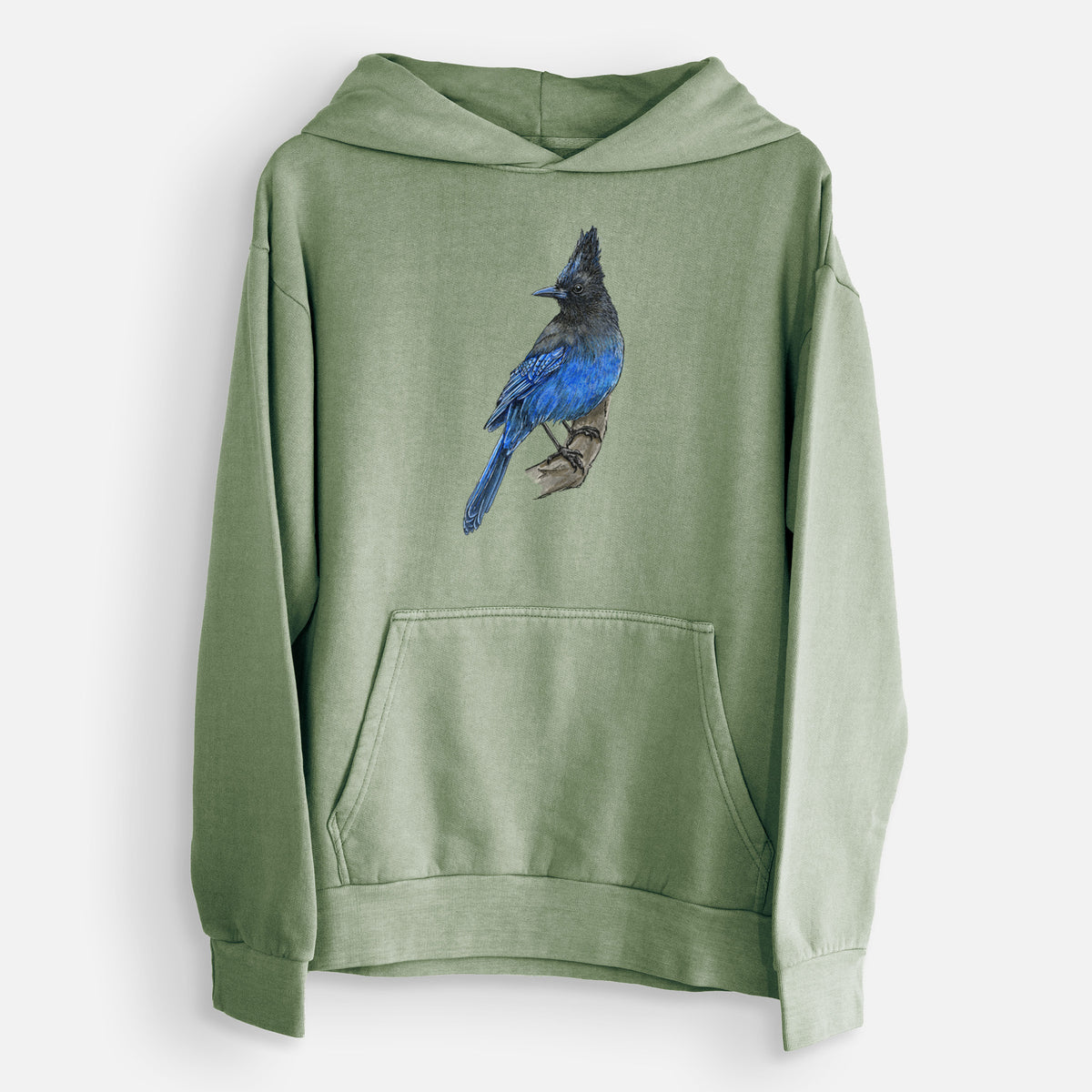 Vibrant Coastal Steller&#39;s Jay - Cyanocitta stelleri  - Urban Heavyweight Hoodie