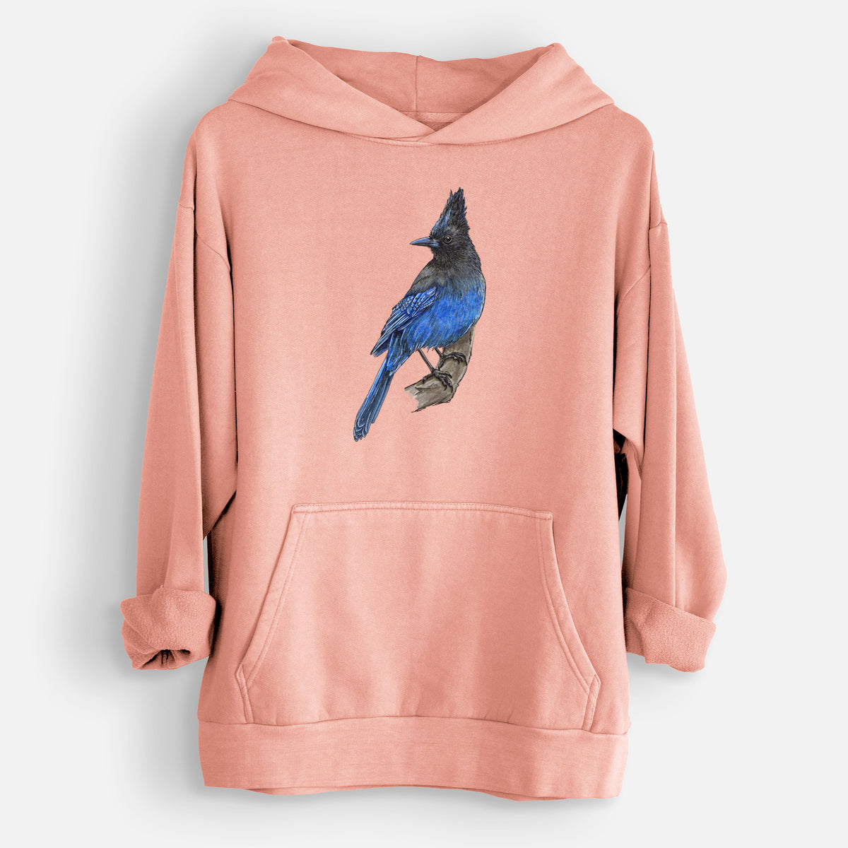 Vibrant Coastal Steller&#39;s Jay - Cyanocitta stelleri  - Urban Heavyweight Hoodie