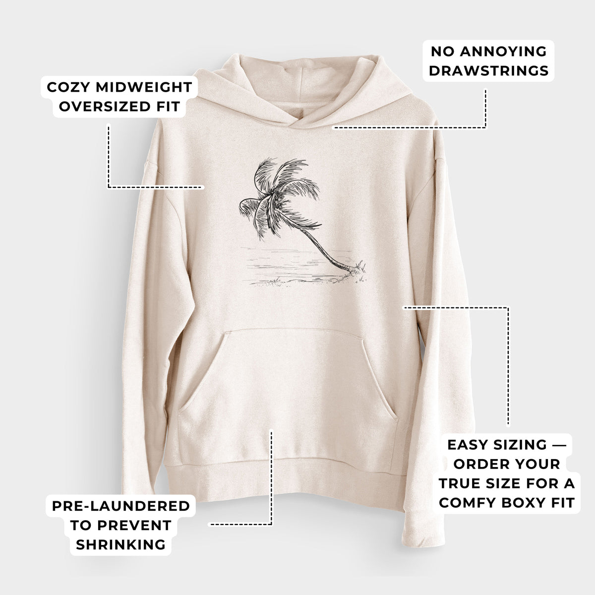 Coconut Palm - Cocos nucifera  - Bodega Midweight Hoodie